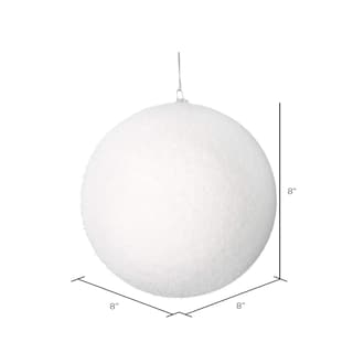 Foto 2 | Foto 2 | Adorno Navideño Vickerman Flocado Ball 8, Plástico Blanco - Venta Internacional.