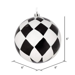 Foto 2 | Foto 2 | Adorno Navideño Vickerman, Bola Negra Con Purpurina Blanca, 6 Cm - Venta Internacional.