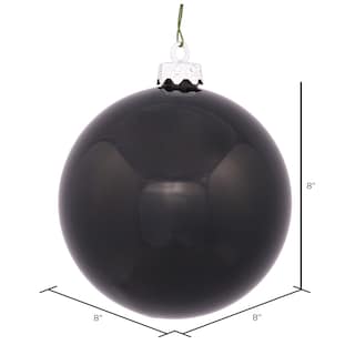 Foto 5 | Foto 5 | Adorno De Bola De Navidad Vickerman, Acabado Brillante, 8 Cm, Negro - Venta Internacional.