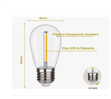 Foto 2 | Foto 2 | 10m Xtellar Guirnalda De Luces 10+1 Focos Exterior Led Impermeable