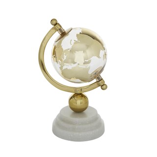Foto 1 | Foto 1 | Marble Globe Deco 79 Gold Con Base De Mármol De 11 Cm - Venta Internacional.
