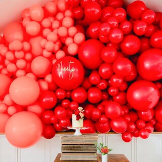 Foto 6 | Foto 6 | Globos Partywoo Rojos De 12 Pulgadas, 100 Unidades, Para Decoración - Venta Internacional.