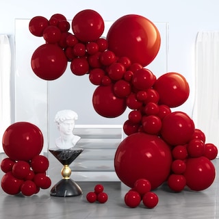 Foto 1 | Foto 1 | Balloon Partywoo Rojo Rubí, Paquete De 100 Unidades De Diferentes Tamaños - Venta Internacional.