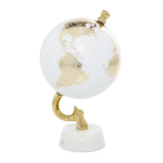 Foto 1 | Foto 1 | Decorativo Globe Deco 79 De Aluminio Con Base De Mármol, 28 Cm, Dorado - Venta Internacional.