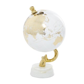 Foto 2 | Foto 2 | Decorativo Globe Deco 79 De Aluminio Con Base De Mármol, 28 Cm, Dorado - Venta Internacional.