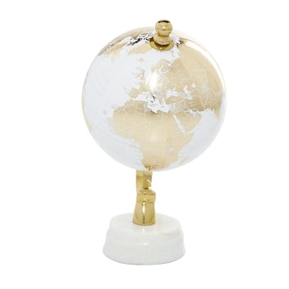 Foto 7 | Foto 7 | Decorativo Globe Deco 79 De Aluminio Con Base De Mármol, 28 Cm, Dorado - Venta Internacional.