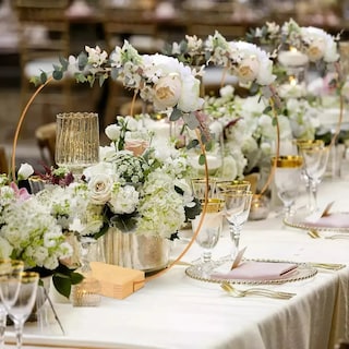 Foto 5 | Foto 5 | 15 Pzs Centro De Mesa Con Forma De Aro Floral Metal Boda 30cm