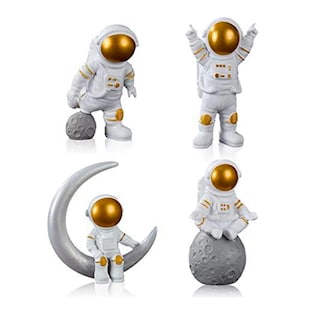 Foto 4 | Foto 4 | ''4pz Figuras Adornos Astronauta Luna Decorativas Escritorio Belug Blanco ''