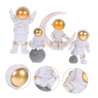 Foto 5 | Foto 5 | ''4pz Figuras Adornos Astronauta Luna Decorativas Escritorio Belug Blanco ''