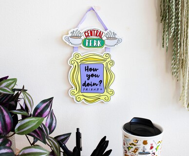 Foto 5 | Foto 5 | Cartel Colgante Para Pared Friends How You Doin? Búfalo Plateado De 2 Piezas - Venta Internacional.