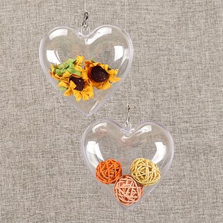 Foto 6 | Foto 6 | Adorno Navideño Jishi En Forma De Corazón De Plástico Transparente De 65 Mm  Paquete De 10 - Venta Internacional.