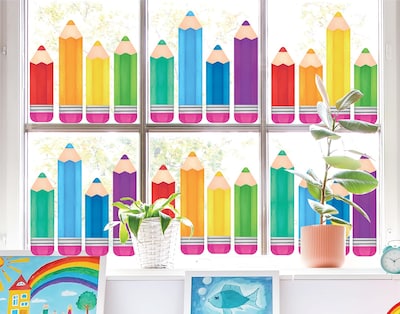 Foto 1 | Foto 1 | Lápiz Colorido Whaline Window Clings Back To School X9 - Venta Internacional.