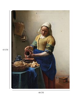 Foto 6 | Foto 6 | Cuadro Decorativo - La Lechera (c. 1660)- Johannes Vermeer - Fotografía - 46x61 - Impresión En Lienzo - Fine Art Tj