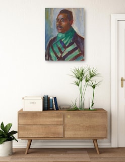 Foto 3 | Foto 3 | Cuadro Decorativo - Africano Con Pañuelo Verde (1916)- Edvard Munch - Fotografía - 46x61 - Impresión En Lienzo - Fine Art Tj