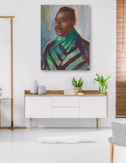 Foto 5 | Foto 5 | Cuadro Decorativo - Africano Con Pañuelo Verde (1916)- Edvard Munch - Fotografía - 46x61 - Impresión En Lienzo - Fine Art Tj