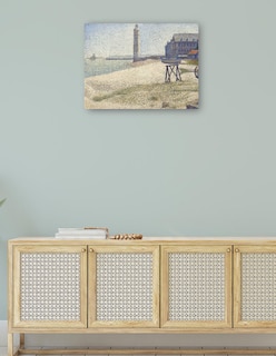 Foto 4 | Foto 4 | Cuadro Decorativo - El Faro De Honfleur (1886)- Georges Seurat - Costa - 46x61 - Impresión En Lienzo - Fine Art Tj