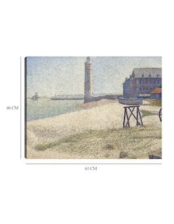 Foto 6 | Foto 6 | Cuadro Decorativo - El Faro De Honfleur (1886)- Georges Seurat - Costa - 46x61 - Impresión En Lienzo - Fine Art Tj