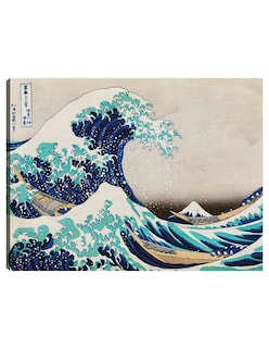 Foto 1 | Foto 1 | Cuadro Decorativo - La Gran Ola- Hokusai - Costa - 107x143 - Impresión En Lienzo - Fine Art Tj