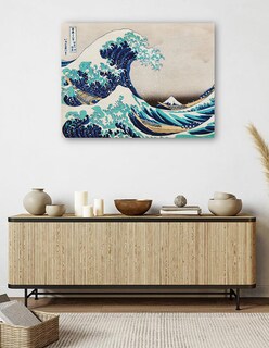 Foto 5 | Foto 5 | Cuadro Decorativo - La Gran Ola- Hokusai - Costa - 107x143 - Impresión En Lienzo - Fine Art Tj