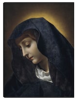 Cuadro Decorativo - La Virgen (1631 – 1686)- Carlo Dolci - Religión - 46x61 - Impresión En Lienzo - Fine Art Tj