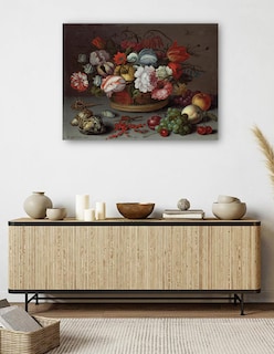 Foto 5 | Foto 5 | Cuadro Decorativo - Cesta De Flores- Balthasar Van Der Ast - Clásicos - 69x92 - Impresión En Lienzo - Fine Art Tj