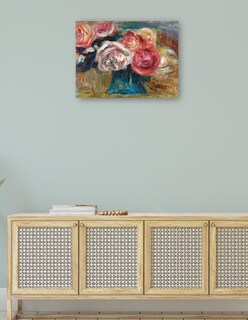 Foto 4 | Foto 4 | Cuadro Decorativo - Ramo De Rosas En Un Jarrón- Pierre-auguste Renoir - Religión - 28x36 - Impresión En Lienzo - Fine Art Tj