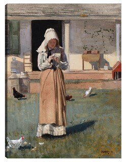 Foto 1 | Foto 1 | Cuadro Decorativo - Un Pollo Enfermo (1874)- Winslow Homer - Fotografía - 69x92 - Impresión En Lienzo - Fine Art Tj