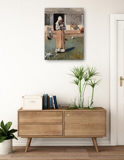 Foto 3 | Foto 3 | Cuadro Decorativo - Un Pollo Enfermo (1874)- Winslow Homer - Fotografía - 69x92 - Impresión En Lienzo - Fine Art Tj