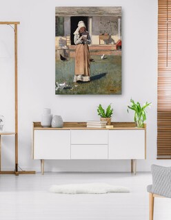 Foto 5 | Foto 5 | Cuadro Decorativo - Un Pollo Enfermo (1874)- Winslow Homer - Fotografía - 69x92 - Impresión En Lienzo - Fine Art Tj