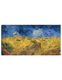 Foto 1 | Foto 1 | Cuadro Decorativo - Campo De Trigo Con Cuervos (1890)- Vincent Van Gogh - Paisaje - 54x102 - Impresión En Lienzo - Fine Art Tj