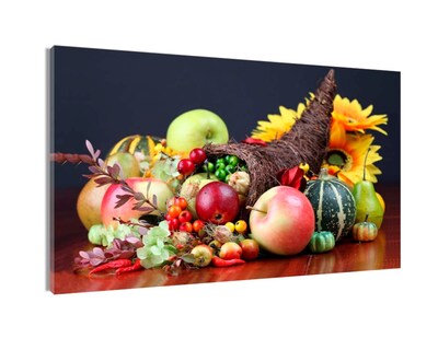 Foto 1 | Foto 1 | Cuadro Decorativo Entelado 70x120cm Cuerno Símbolo de Abundancia y Naturaleza
