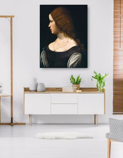 Foto 5 | Foto 5 | Cuadro Decorativo - Retrato De Una Señorita, C. 1500- Leonardo Da Vinci - Fotografía - 28x36 - Impresión En Lienzo - Fine Art Tj