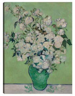 Foto 1 | Foto 1 | Cuadro Decorativo - Rosas (1890) Vertical- Vincent Van Gogh - Floral - 46x61 - Impresión En Lienzo - Fine Art Tj