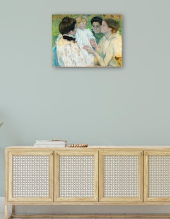 Foto 4 | Foto 4 | Cuadro Decorativo - Mujeres Admirando A Un Niño (1897)- Mary Cassatt - Religión - 46x61 - Impresión En Lienzo - Fine Art Tj