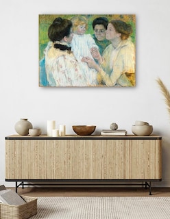 Foto 5 | Foto 5 | Cuadro Decorativo - Mujeres Admirando A Un Niño (1897)- Mary Cassatt - Religión - 46x61 - Impresión En Lienzo - Fine Art Tj