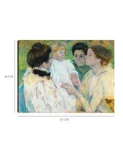 Foto 6 | Foto 6 | Cuadro Decorativo - Mujeres Admirando A Un Niño (1897)- Mary Cassatt - Religión - 46x61 - Impresión En Lienzo - Fine Art Tj