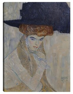 Foto 1 | Foto 1 | Cuadro Decorativo - El Sombrero De Plumas Negras (1910)- Gustav Klimt - Fotografía - 69x92 - Impresión En Lienzo - Fine Art Tj