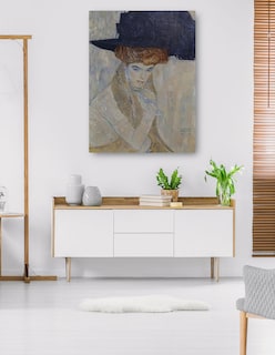 Foto 5 | Foto 5 | Cuadro Decorativo - El Sombrero De Plumas Negras (1910)- Gustav Klimt - Fotografía - 69x92 - Impresión En Lienzo - Fine Art Tj