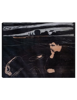 Foto 1 | Foto 1 | Cuadro Decorativo - Tarde (melancolía Iii) (1902)- Edvard Munch - Abstracto - 107x143 - Impresión En Lienzo - Fine Art Tj