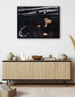 Foto 5 | Foto 5 | Cuadro Decorativo - Tarde (melancolía Iii) (1902)- Edvard Munch - Abstracto - 107x143 - Impresión En Lienzo - Fine Art Tj