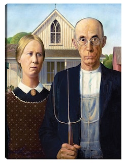 Foto 1 | Foto 1 | Cuadro Decorativo - Gótico Americano (1930)- Grant Wood - Fotografía - 77x102 - Impresión En Lienzo - Fine Art Tj