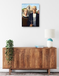 Foto 2 | Foto 2 | Cuadro Decorativo - Gótico Americano (1930)- Grant Wood - Fotografía - 77x102 - Impresión En Lienzo - Fine Art Tj