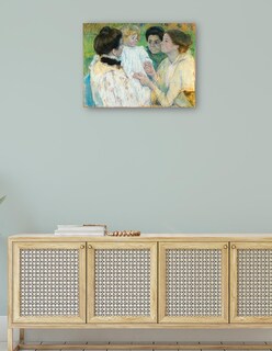 Foto 4 | Foto 4 | Cuadro Decorativo - Mujeres Admirando A Un Niño (1897)- Mary Cassatt - Religión - 69x92 - Impresión En Lienzo - Fine Art Tj