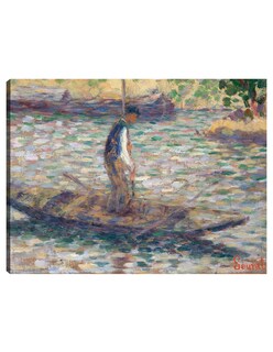Foto 1 | Foto 1 | Cuadro Decorativo - Un Pescador (hacia 1884)- Georges Seurat - Fotografía - 28x36 - Impresión En Lienzo - Fine Art Tj