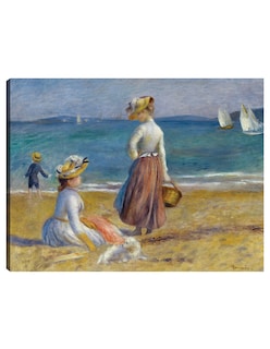 Foto 1 | Foto 1 | Cuadro Decorativo - Figuras En La Playa (1890)- Pierre-auguste Renoir - Costa - 46x61 - Impresión En Lienzo - Fine Art Tj