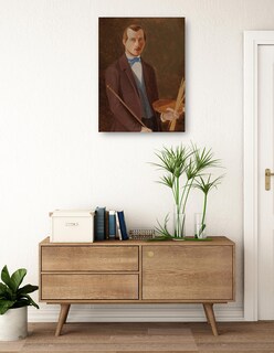 Foto 3 | Foto 3 | Cuadro Decorativo - Autorretrato (1849 - 1852)- Ferdinand Von Wright - Fotografía - 69x92 - Impresión En Lienzo - Fine Art Tj