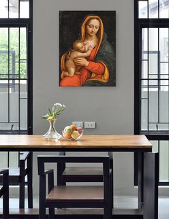 Foto 4 | Foto 4 | Cuadro Decorativo - Virgen Y El Niño (siglo Xvi)- School Of Leonardo - Religión - 69x92 - Impresión En Lienzo - Fine Art Tj