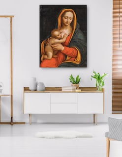 Foto 5 | Foto 5 | Cuadro Decorativo - Virgen Y El Niño (siglo Xvi)- School Of Leonardo - Religión - 69x92 - Impresión En Lienzo - Fine Art Tj