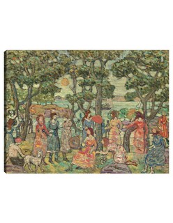 Foto 1 | Foto 1 | Cuadro Decorativo - Paisaje Con Figuras, 1921- Maurice Prendergast - Paisaje - 69x92 - Impresión En Lienzo - Fine Art Tj