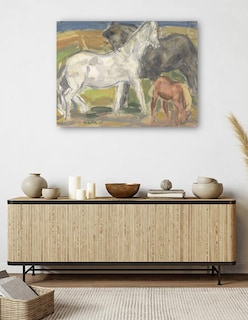 Foto 5 | Foto 5 | Cuadro Decorativo - Tres Caballos En Un Paisaje (1918)- Leo Gestel - Religión - 46x61 - Impresión En Lienzo - Fine Art Tj